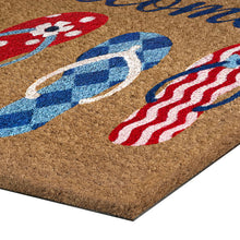 Kate Aurora Summer Fun Flip Flops Bristled Coir Outdoor Welcome Mat - 18"x30"