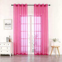 GoodGram Ultra Luxurious Elegant Sheer Grommet Single Curtain Panel - 54 in. W x 84 in. L, Fuchsia
