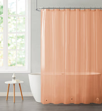 Kate Aurora Transparent Pastel 6 Gauge Hotel Non-Toxic Odor Free PEVA Shower Curtain Liner - Mold & Mildew Resistant - Peach