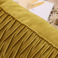 Kate Aurora Overfilled Crushed Velvet 1 Piece Zippered Christmas Accent Throw Pillow - 18" x 18" - Gold