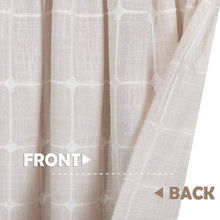 Kate Aurora 3 Piece Claire Embroidered Cafe Rod Pocket Kitchen Curtain Tier & Valance Set - Beige
