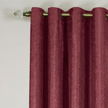 Kate Aurora  Vesper Room Darkening Grommet Top Crinkled Satin Lined Single Window Curtain Panel - 84 in. Long - Burgundy