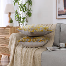 Kate Aurora 1 Piece Nolita Argyle Raised Chenille Ultra Plush & Fluffy 18"x 18" Filled Accent Throw Pillow With Removable Zip