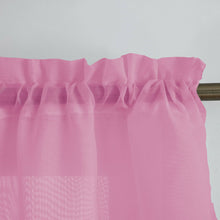 Kate Aurora Living Double Layered Sheer Rod Pocket Ascot Window Valances - 55 in. W x 24 in. L, Pink