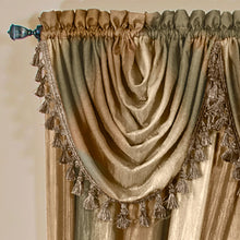 GoodGram Ombre Crushed Satin Sheer Single Window Curtains & Valances - 46 in. W x 42 in. L Single Valance, Earth