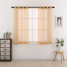 GoodGram Montauk Accents 2 Piece Grommet Top Summery Sheer Voile Window Curtain Panels For Small/Short Windows - 45 in. Long 