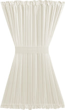 Kate Aurora Luxurious Batiste Sheer French Door Curtain Panel With Tieback - 56 in. W x 45 in. L, Beige