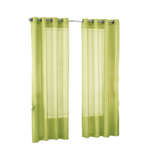 GoodGram Ultra Luxurious Elegant Sheer Grommet Single Curtain Panel - 54 in. W x 84 in. L, Avocado
