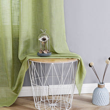 Kate Aurora 2 Pack Lux Thread Premium Woven Grommet Top Sheer Curtain Panels - Sage
