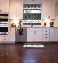 Kate Aurora Montauk Accents Anti Fatigue Memory Foam 18" x 30"  Live~Love~Laugh Kitchen Floor Mats With Beveled Edges - Charc
