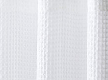 Hotel Collection Premium Waffle Weave Fabric Shower Curtain by Kate Aurora - White