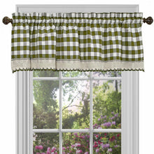 GoodGram Country Plaid Window Valance Treatment - 58 in. W x 14 in. L, Sage