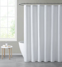 Hotel Collection Premium Waffle Weave Fabric Shower Curtain by Kate Aurora - White