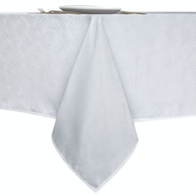 Kate Aurora Diamond Textured Spill And Stain Proof All Purpose Fabric Tablecloth - 60 in. W x 84 in. L (6-8 Chairs), White