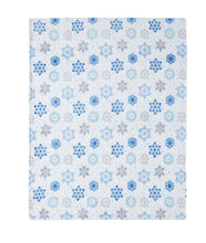 Kate Aurora Holiday Living Blue & Silver Christmas Snowflakes Accent Throw Blanket - 50 in. W x 60 in. L
