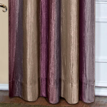 GoodGram Ombre Crushed Satin Sheer Single Window Curtains & Valances - 50 in. W x 63 in. L, Aubergine