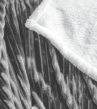 Kate Aurora Ultra Soft & Plush Cozy Corduroy Faux Shearling Accent Throw Blanket - 50 in x 60 in - Gray