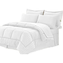 GoodGram 8 Pc Hotel Down Alternative Bed in a Bag Comforter Set - White Full/Queen