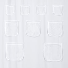 GoodGram Heavy Weight Fabric Shower Curtain Liners With Mesh Pockets - Standard Size