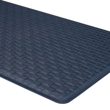 Kate Aurora Heavy Duty Non Slip Memory Foam Kitchen Mats - 18in W x 30in L, Navy Blue