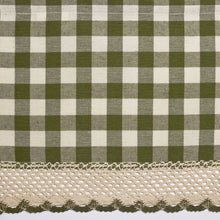 GoodGram Buffalo Check Gingham Custom Window Curtain Treatments - Tiers 29 in. W x 36 in. L, Sage