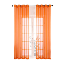 GoodGram Ultra Luxurious Elegant Sheer Grommet Single Curtain Panel - 54 in. W x 84 in. L, Orange
