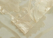 Kate Aurora 7 Piece Hampton Elegance Sheer Curtain Panels & Beaded Valances Set - Beige Beige
