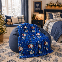 Kate Aurora Ultra Soft & Cozy Christmas Santa & Snowman Plush Throw Blanket - 50 in. W x 60 in. L