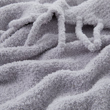 Kate Aurora Ultra Soft & Plush Miranda Gray Fringed Accent Throw Blanket - 50 in. W x 60 in. L