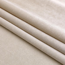 Kate Aurora Royal Living 2 Pack Rod Pocket Light Filtering Velvet Window Curtain Panels - Beige