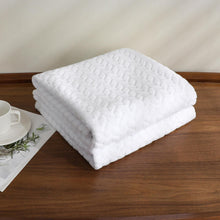 Kate Aurora Herringbone Shag Ultra Soft & Plush Accent Throw Blanket - 50 in. W x 60 in. L - White