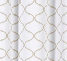 Kate Aurora Set of 2 Modern Elements Quatrefoil Lattice Poly Cotton Grommet Top Curtain Panels - Linen