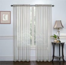 GoodGram 2 Piece Rod Pocket Elegant Sheer Voile Curtain Panels - 52 in. W x 84 in. L, Grey