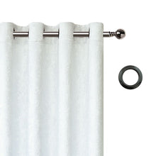 Kate Aurora Modern Art Contemporary 2 Pack Light Filtering Grommet Top Curtains - White