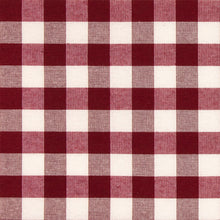 GoodGram Buffalo Check Gingham Custom Window Curtain Treatments - Single Curtain Panel 42 in. W x 63 in. L, Burgundy