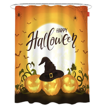 Kate Aurora Spooky Happy Halloween Jack-O-Lanterns Fabric Shower Curtain