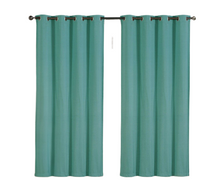 GoodGram 2 Pack: Hotel Thermal Grommet 100% Blackout Curtains - 52 in. W x 90 in. L, Aqua