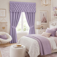 Kate Aurora Dorm Essentials Lavender Window in a Bag Curtain Panels & Valance Set - 84 in. Long