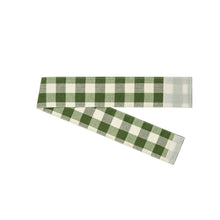Kate Aurora Plaid Country Farmhouse French Door Curtain Panel With Matching Tieback - 25W x 40L, Sage Green