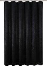 Kate Aurora Serena Elegant Jacquard Woven Fabric Shower Curtain - Standard Size - Black