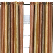 GoodGram Ombre Crushed Satin Sheer Single Window Curtains & Valances - 50 in. W x 63 in. L, Autumn