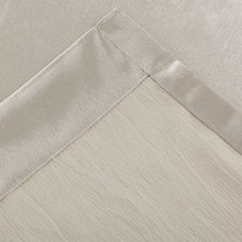 Kate Aurora Ultra Lux Faux Silk Regency Crinkle Rod Pocket Semi Sheer Single Curtain Panel - 52 in. W x 84 in. L, Beige