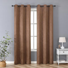 Set of 2 Leeds Floral Leaves Embossed Light Filtering Grommet Top Window Curtain Panels - Kate Aurora