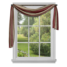 GoodGram Ombre Crushed Satin Sheer Single Window Curtains & Valances - 50 in. W x 144 in. L Single Scarf, Burgundy
