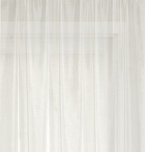Kate Aurora Chic Living Jillian 2 Piece Ultra Lux Wide Rod Pocket Sheer Vole Window Curtain Panels - 84 in. Long - Ivory