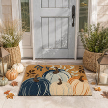 Kate Aurora Fall Harvest Bold Pumpkins Bristled Outdoor Welcome Mat - 18"x30"