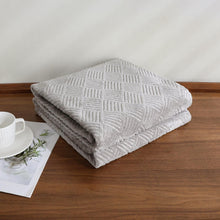 Kate Aurora Ultra Soft & Plush Hypoallergenic Boston Geo Accent Fleece Throw Blanket - 50" x 60" - Gray