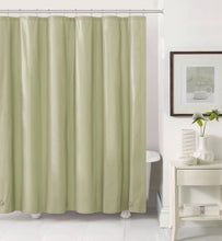 Heavy Duty Sage Green 10 Gauge Hotel Non-Toxic Odor Free PEVA Shower Curtain Liner - Mold & Mildew Resistant
