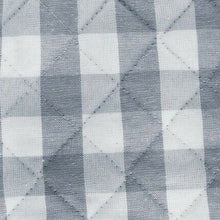 Kate Aurora 2 Pack Gingham Plaid Checkered Gingham Country Farmhouse Oven Mitts - 17 in. W x 17 in. L, Gray