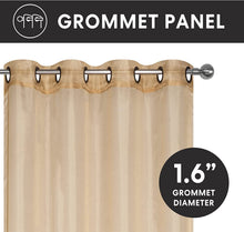 GoodGram Montauk Accents 2 Piece Grommet Top Summery Sheer Voile Window Curtain Panels For Extra Long & Taller Windows - 90 i